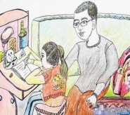 父亲节主题的儿童画创作
