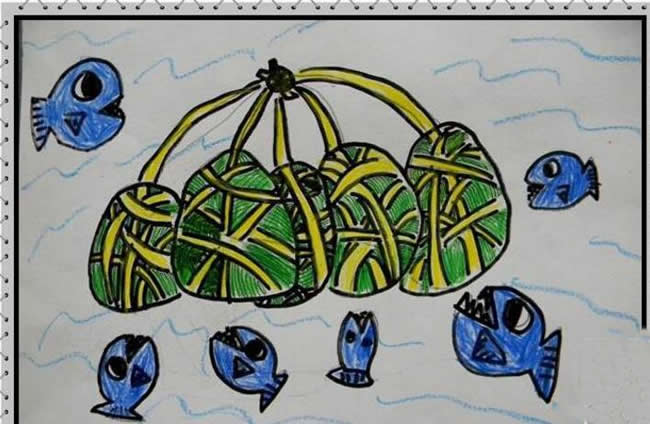 端午节卡通粽子儿童画 - 卡通粽子是怎么画的图片/水彩画图片