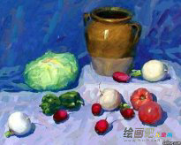 水粉画：上色彩