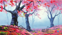 水粉画：幸福的笑容