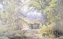 水粉画：书中的情节