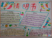 植树节手抄报：清明节的习俗