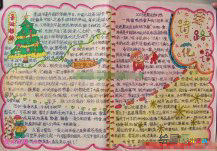 圣诞节手抄报：摆圣诞树