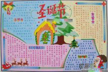 圣诞节手抄报：圣诞帽