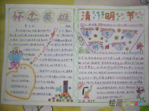 清明节手抄报：挂鸡蛋习俗