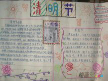清明节手抄报：清明节放风筝