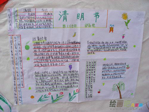清明节手抄报：碰鸡蛋习俗
