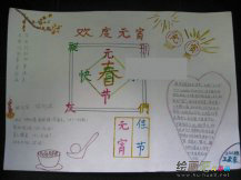 元宵节手抄报：赏花灯的习俗
