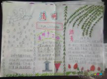 清明节手抄报：清明节习俗踏青手抄报内容