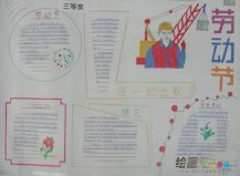 五一劳动节手抄报：简单版面设计图