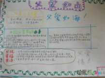 父亲节手抄报：彩色文字效果的手抄报