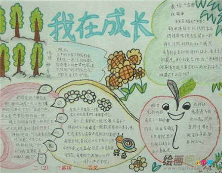 儿童节手抄报：我在成长