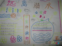 防溺水手抄报：简单防溺水的手抄报