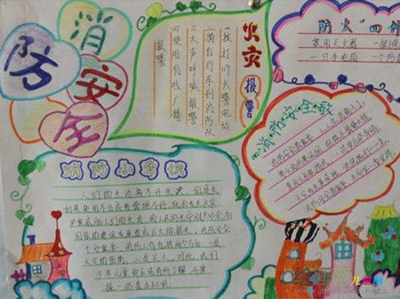 消防安全手抄报：高层建筑火灾怎么办