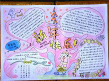 迎新年手抄报：新年钟声的敲响