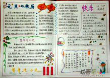 元旦手抄报：又逢新岁