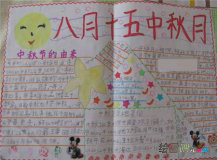 中秋节手抄报：月儿高高