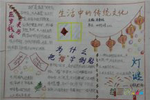 中华传统文化手抄报：倒贴福字的传说