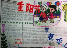 重阳节手抄报：慈母手中线
