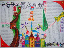 军训手抄报图片：国防与我