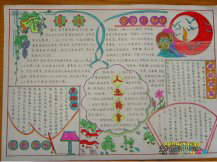 元旦手抄报：财神已进了您家门