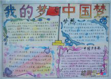 中国梦手抄报：实现心中梦想
