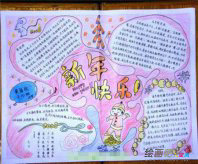迎新年手抄报：手抄报版面设计图
