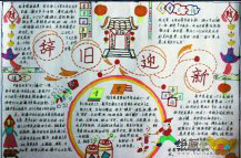 迎新年手抄报：扫尘