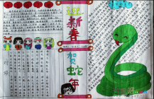 迎新年手抄报：威风锣鼓
