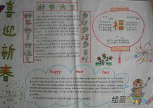 迎新年手抄报：接财神