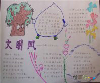 文明礼仪手抄报：读书，使我更文明