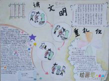 文明手抄报：言谈举止