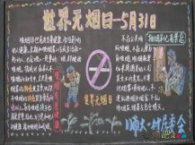 世界无烟日手抄报：抽烟的危害