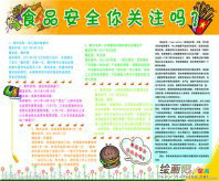 食品安全手抄报：小学生安全手抄报