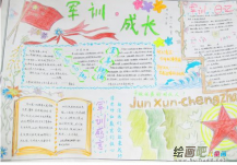 军训手抄报：九天的军训生活