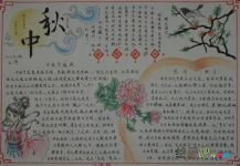 中秋节手抄报：想念家乡的月光