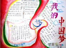 我的中国梦手抄报：飞扬的梦