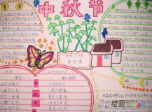 中秋节手抄报：花好月圆