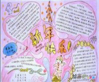元旦手抄报：庆元旦迎新年创佳绩