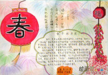 春节手抄报：除夕夜