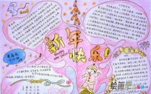 迎新年手抄报：普天同庆迎新年