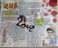 春节手抄报：我这样过的猴年新年