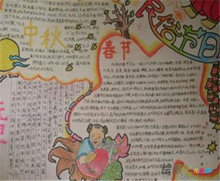 民风民俗手抄报：和春节有关的风俗习惯
