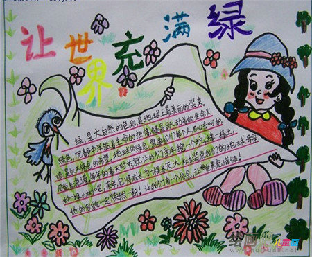 植树节手抄报：难忘那个植树节