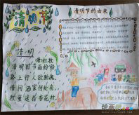 清明节手抄报：清明节扫墓