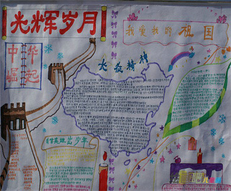 五四青年节手抄报：青春不停步永远跟党走