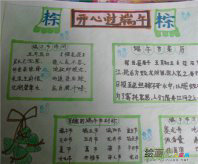 端午节手抄报:包粽子