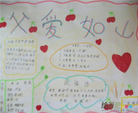父亲节手抄报：预祝您节日快乐
