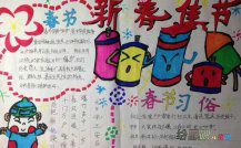 春节手抄报：过年吃饺子