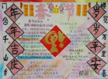 春节手抄报：古代贺年卡